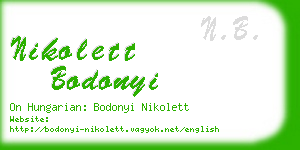 nikolett bodonyi business card